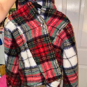 Plaid Wool-Blend Jacket